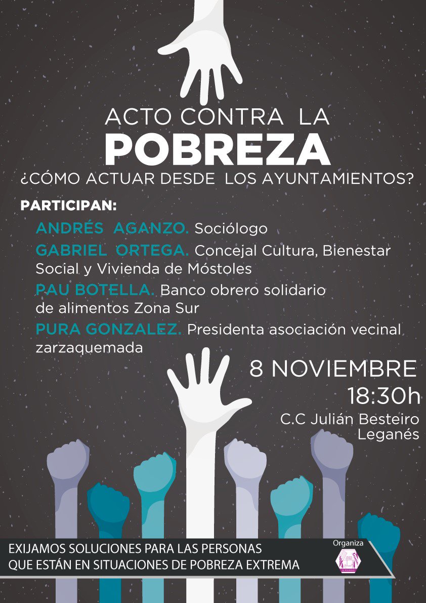 La A.V. Zarzaquemada organiza un acto contra la pobreza