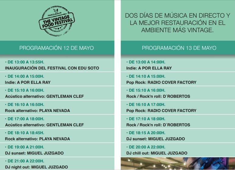 the vintage food festival parquesur