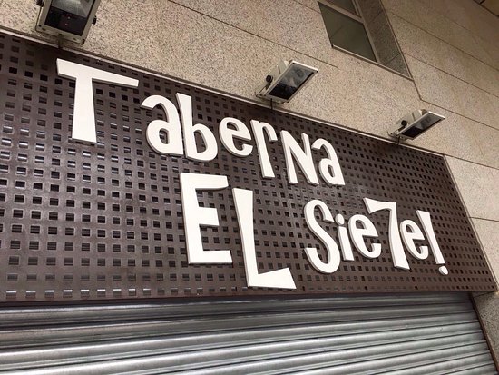 letrero taberna el siete