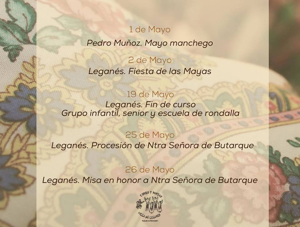 Programación en mayo del Coros y Danzas Villa de Leganés