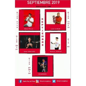 Programación eventos en septiembre en el Teatro Rey de Pikas