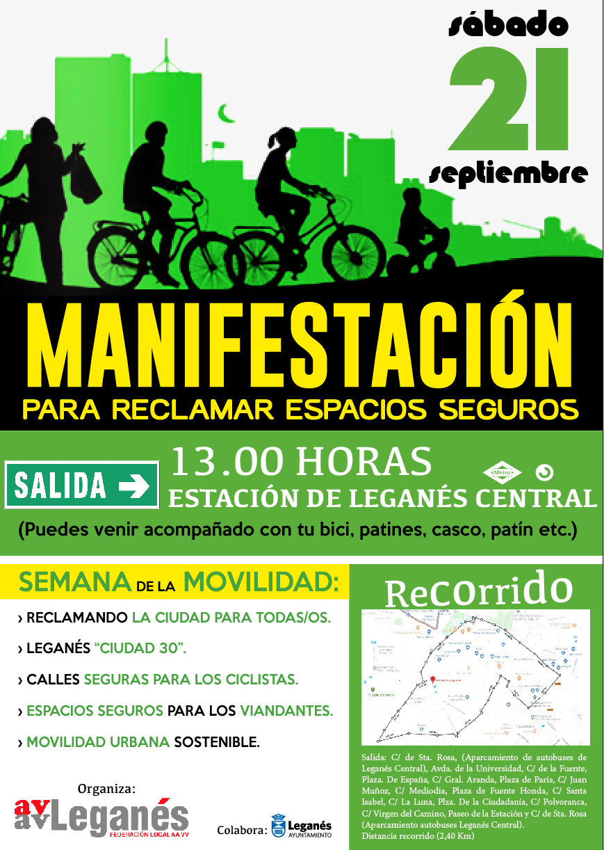 MANIFESTACIÓN PARA RECLAMAR ESPACIOS SEGUROS, MOVILIDAD URBANA: UNA CUESTIÓN DE DERECHOS