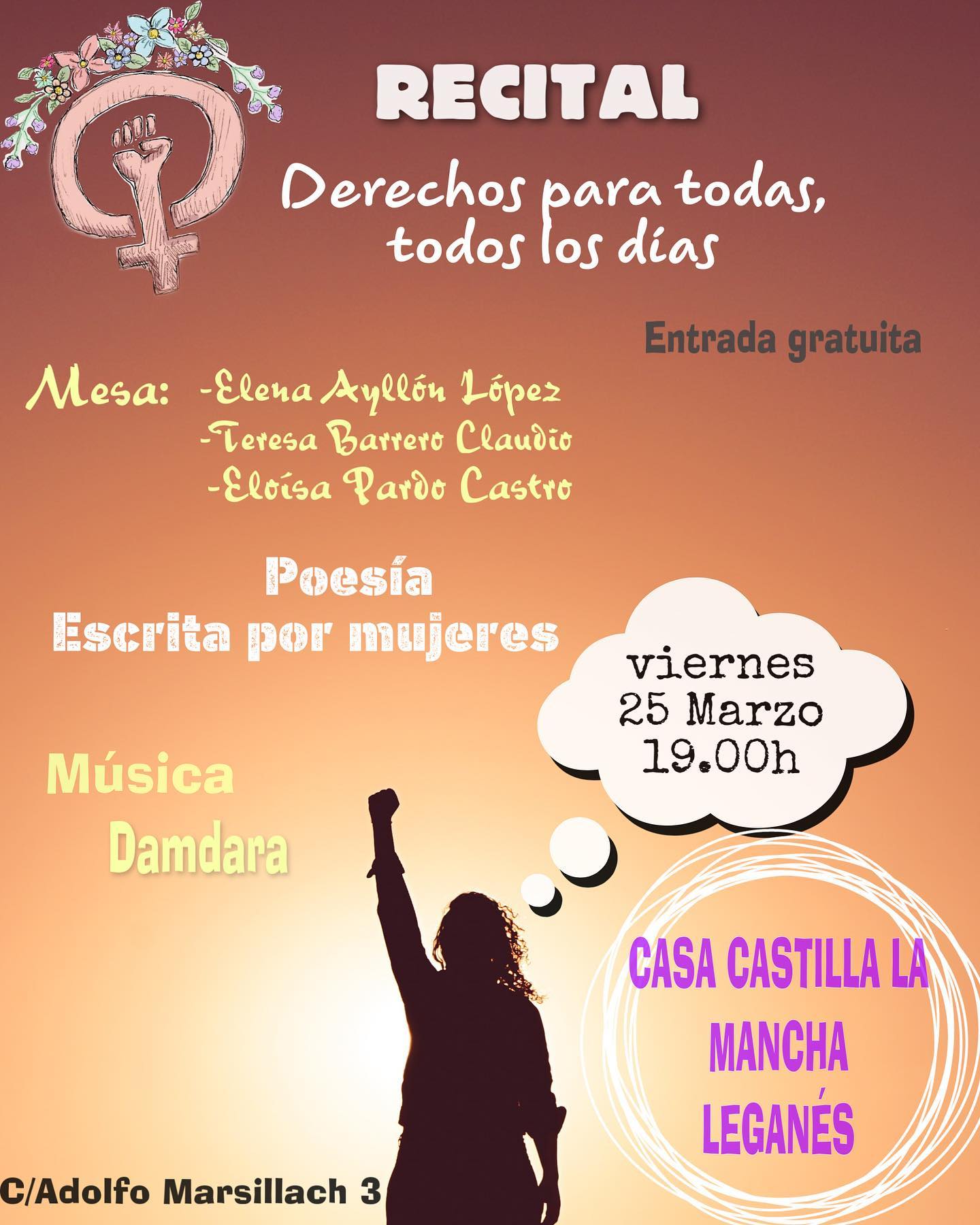 Recital y música derechos para todas