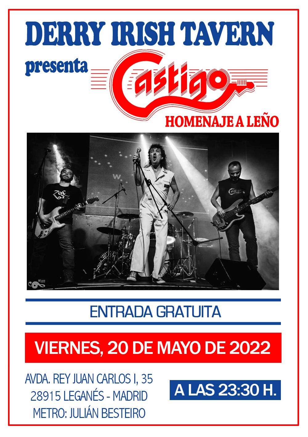 Concierto tributo a Leño en el Derry