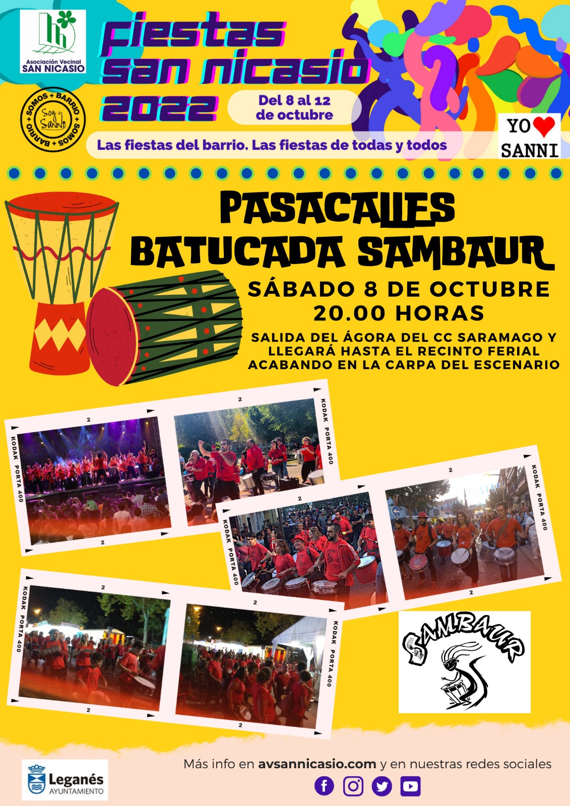 Pasacalles de la batucada Sambaur