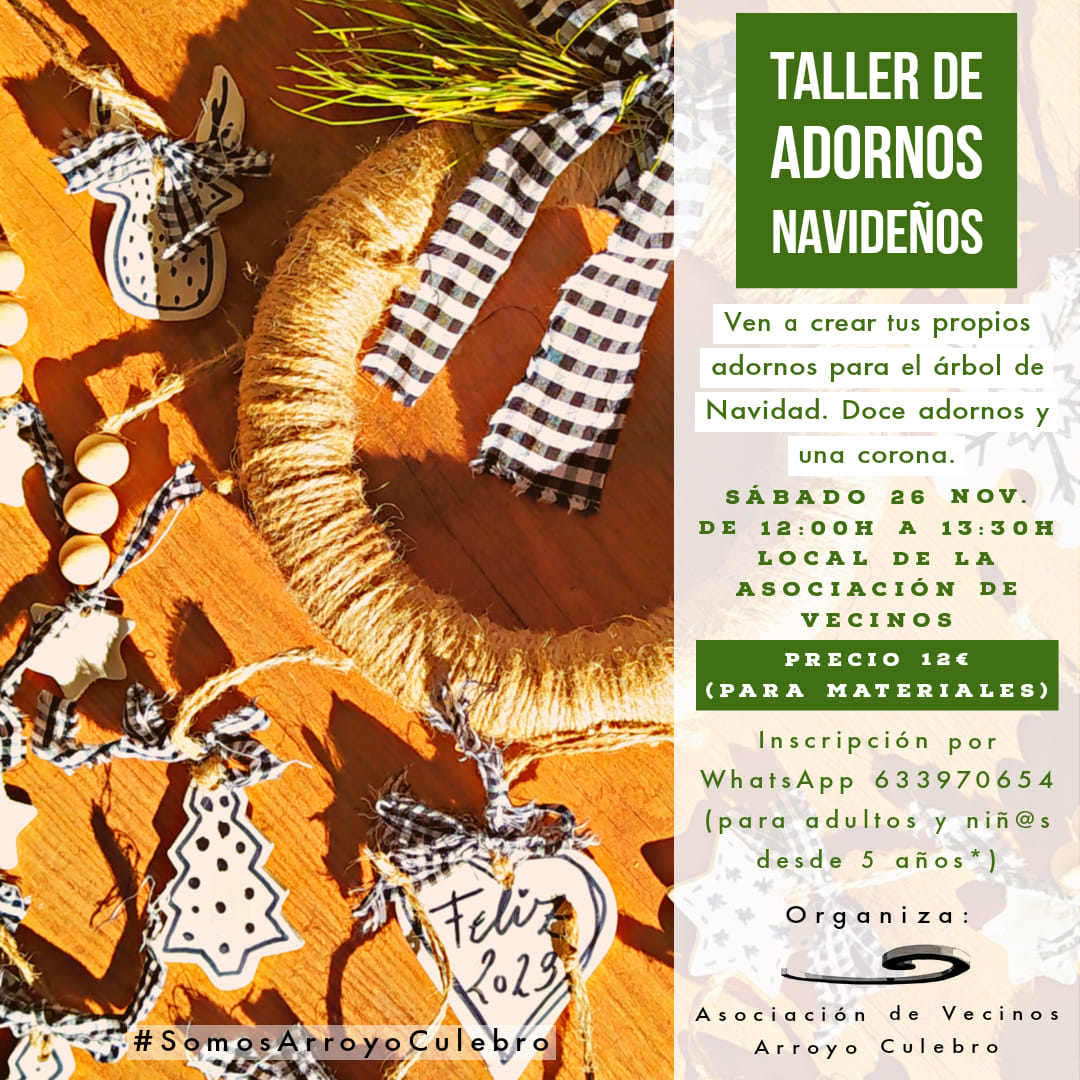 TALLER DE ADORNOS NAVIDEÑOS 